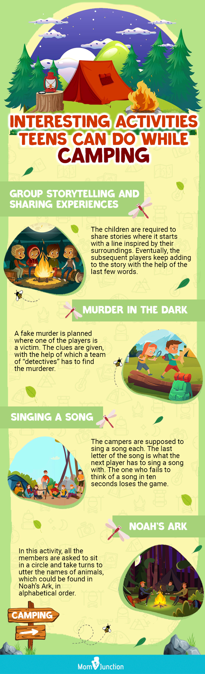 interesting activities teens can do while camping (infographic)