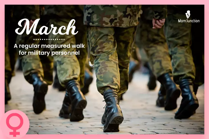 March is an interesting military baby name