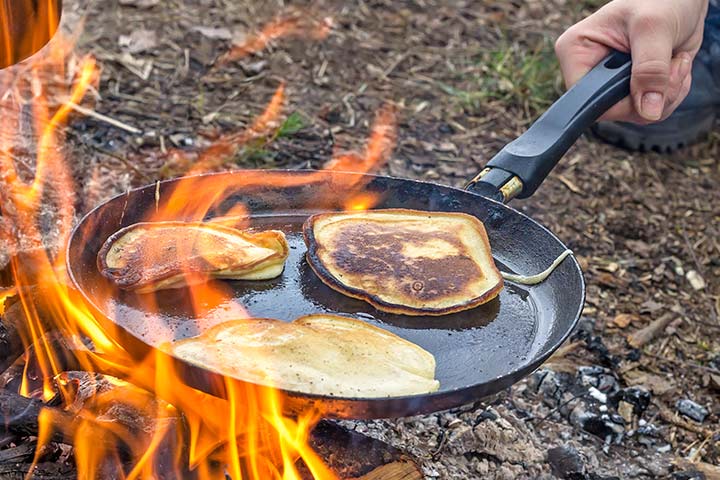 Pancakes camping recipes for kids