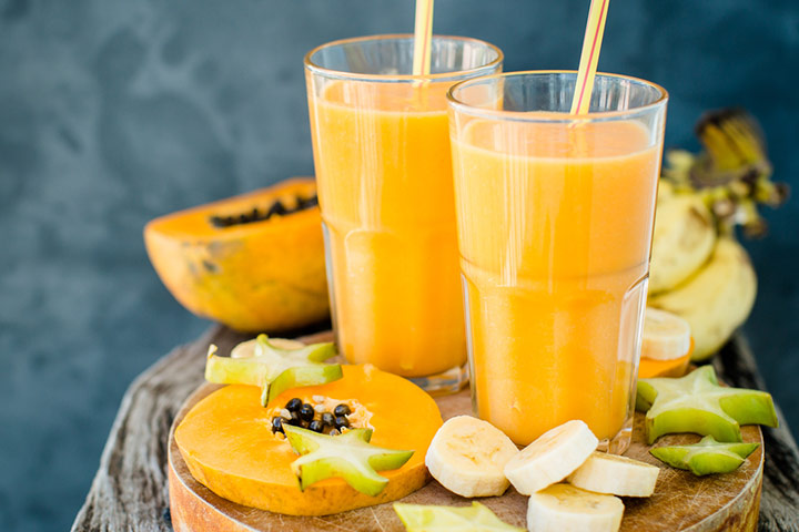 Papaya splash, non-alcoholic cocktail recipes for kids