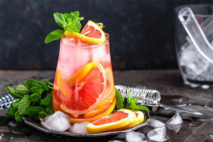 Grapefruit punch, non-alcoholic cocktail recipes for kids