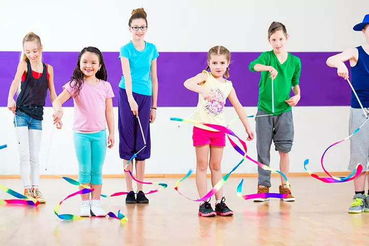 Dance activities for kids with ribbons
