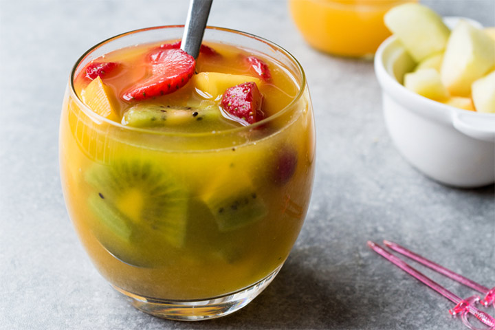 Tropical fruit punch, non-alcoholic cocktail recipes for kids