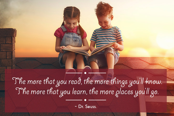 Reading & learning is key, positive words of encouragement for kids