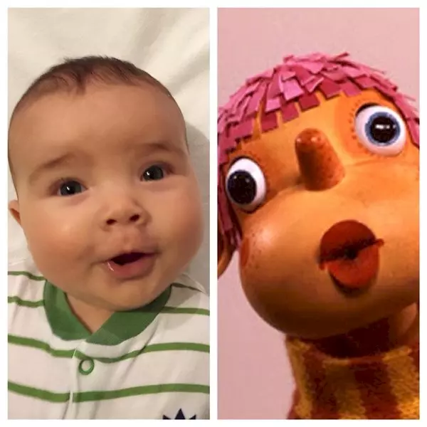 This parent is still coming to terms with her child's resemblance with Pob
