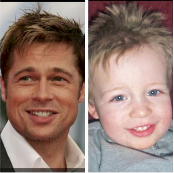 Waoh! This resemblance with Brad Pitt...ladies hold your hearts tight