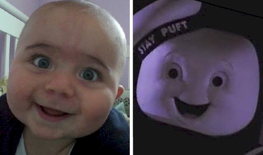 What an uncanny resemblance with Stay Puft Marshmallow Man.