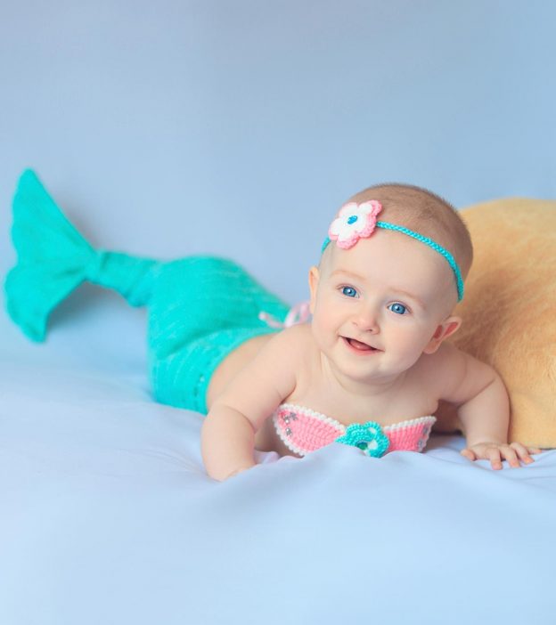 Mermaid Dreaming Cute Creature Ocean Princess Girls Baby Infant Romper Newborn 