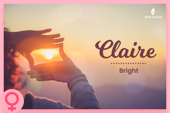 Claire means bright
