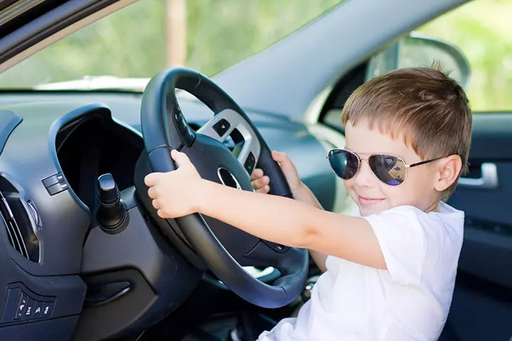 It's ok as long as it is pretend-driving!