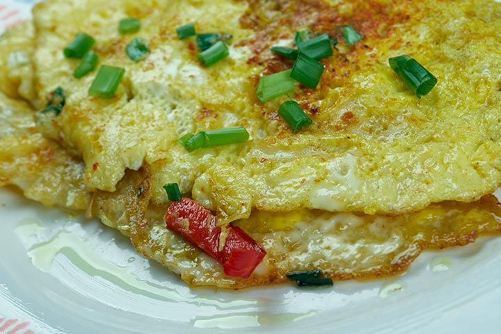 Masala omelet, Indian breakfast recipes for kids
