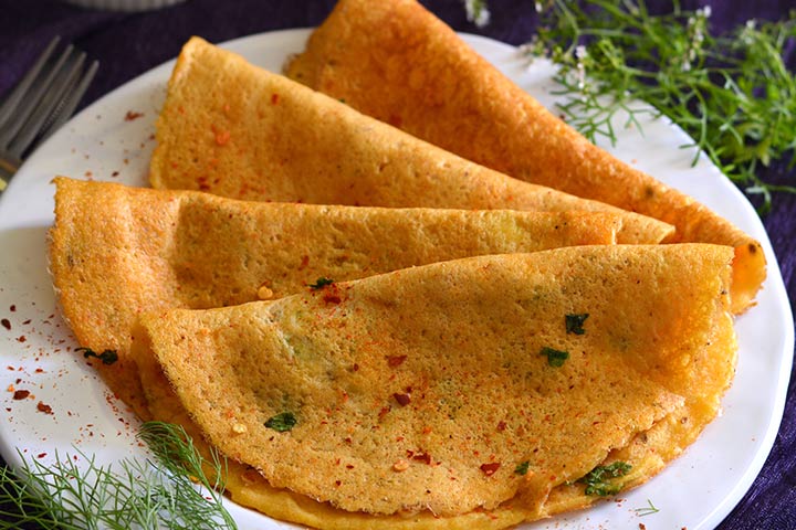 Moong dal cheela, Indian breakfast recipes for kids