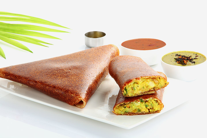 Vegatable masala dosa, Indian breakfast recipes for kids