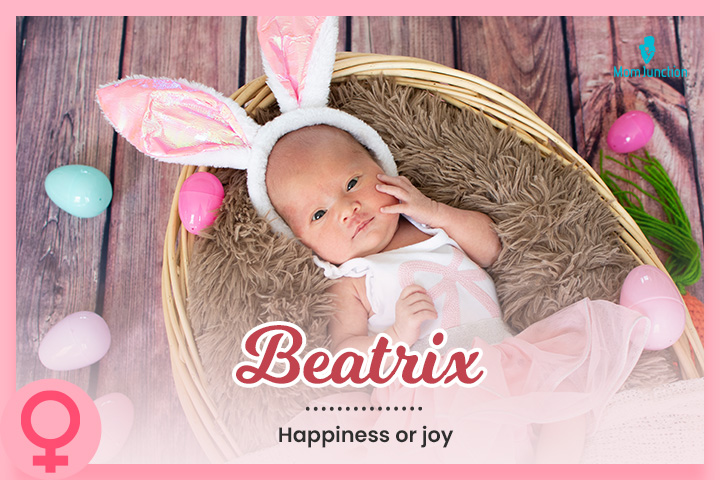 Beatrix is associated with Beatrix Potter, the creator of Peter Rabbit.