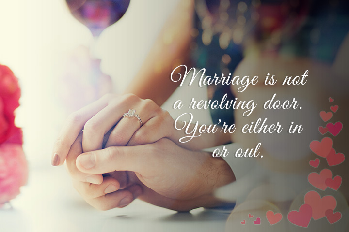 Marriage is not a revolving door, marriage quotes