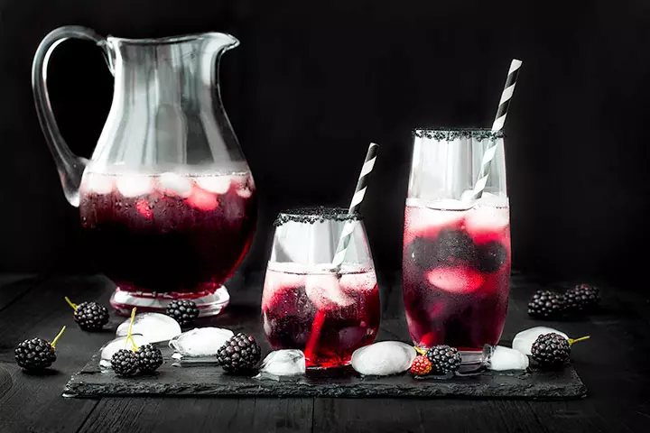 Lemony blackberry nonalcoholic punch recipe for baby shower