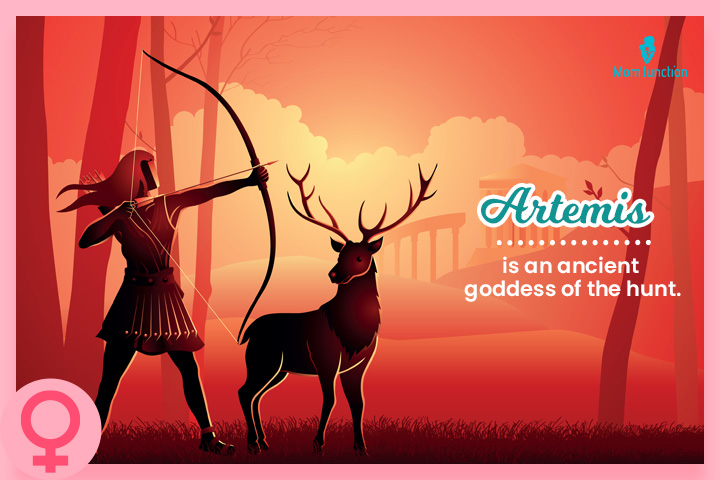 Artemis is the ancient goddess of hunting
