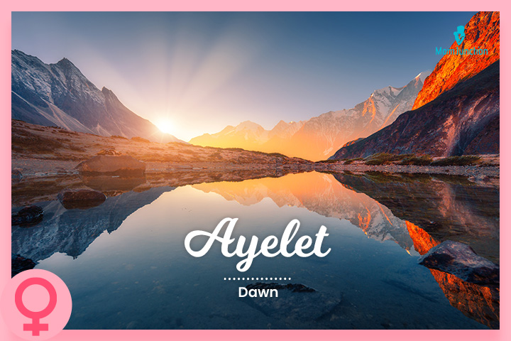 "The name Ayelet sounds familiar because of the novelist Ayelet Waldman. "