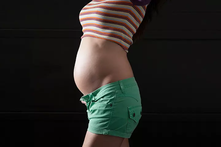 Maternity low cut shorts