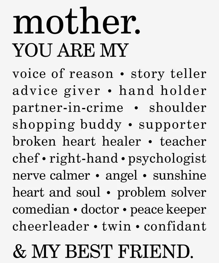 OMG, my mother is so wise.