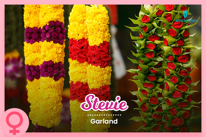 Stevie is a name meaning a garland