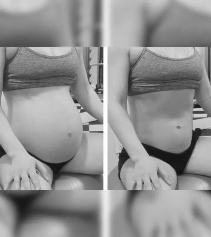 Video Of Pregnant Woman Pulling Her Belly In. Where Does The Baby Go