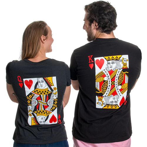 King/Queen | Matching Couples Husband Wife Bridal Wedding Newlywed T-Shirts