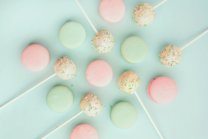 Little pea sugar cookie pops for baby shower desserts