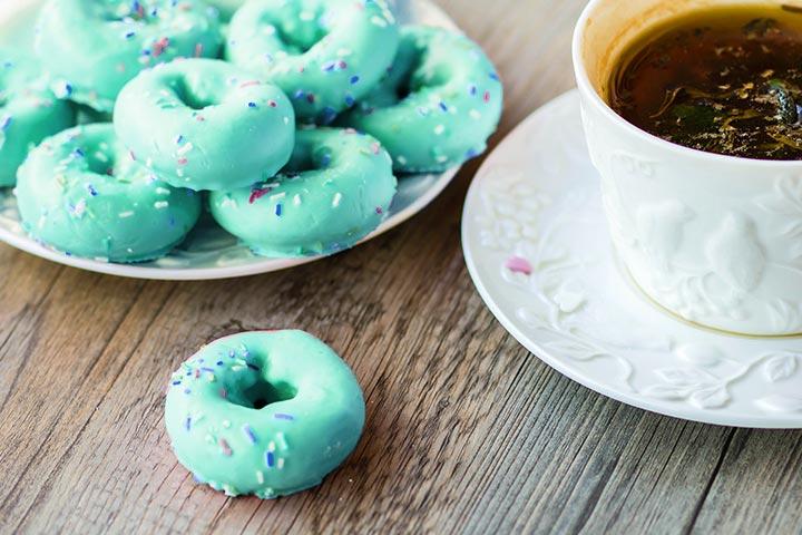 Mini cake donuts for baby shower desserts