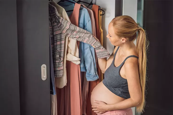 Musing about her old wardrobe