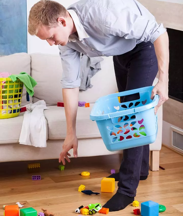 Picking up the toys