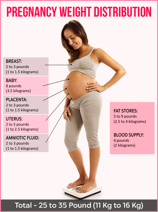 Weight Gain During Pregnancy Chart In Kg