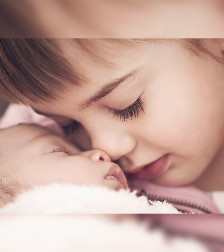 Adorable Picture Shows Little Girl 'Nursing' Her New Baby Sister