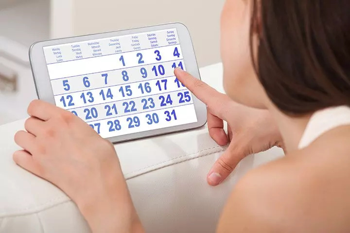 Menstrual Safe Period Chart