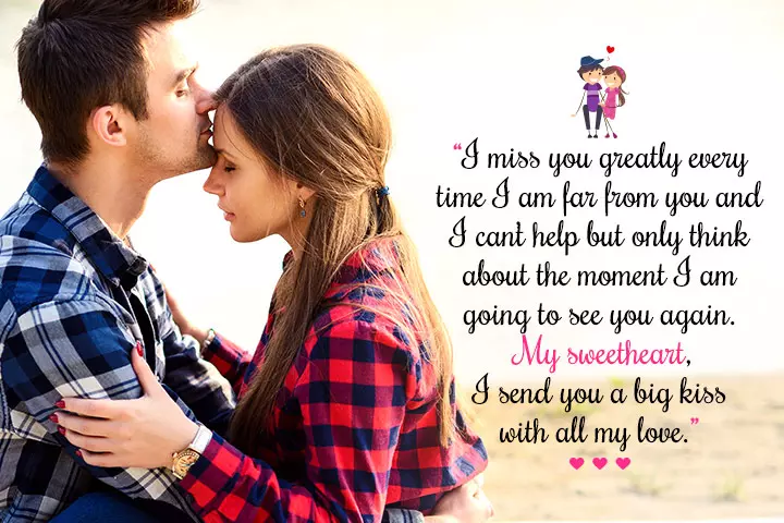 I miss you greatly everytime I am far from you, love messages for wife