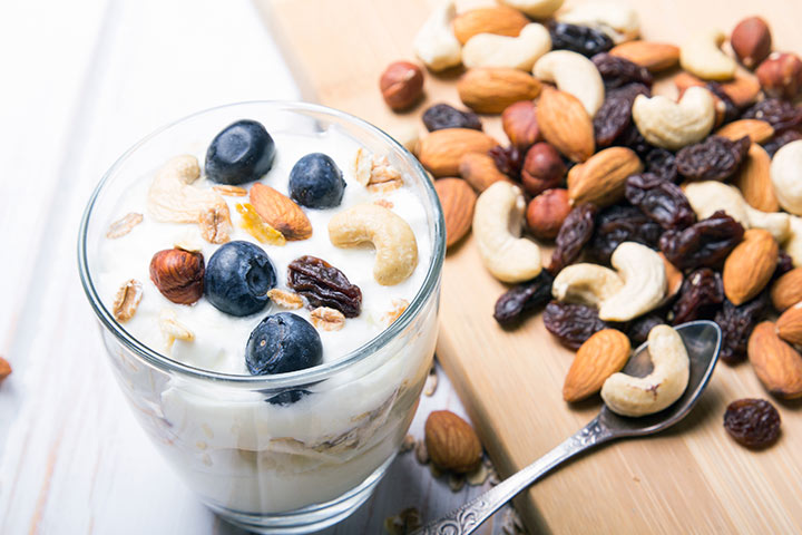 Trail Mix Nuts And Yoghurt