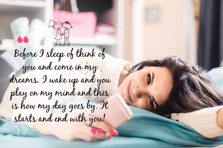Cute Long Distance Relationship Quotes - Before I Sleep of Think Of You and Come in my Dreams