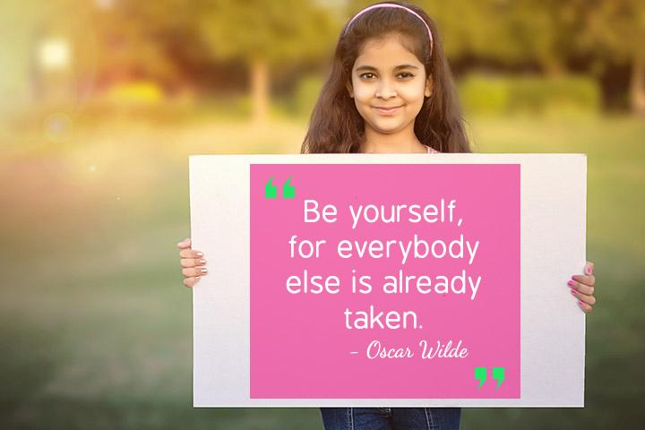 Be your real self, positive thought for the day quotes for kids