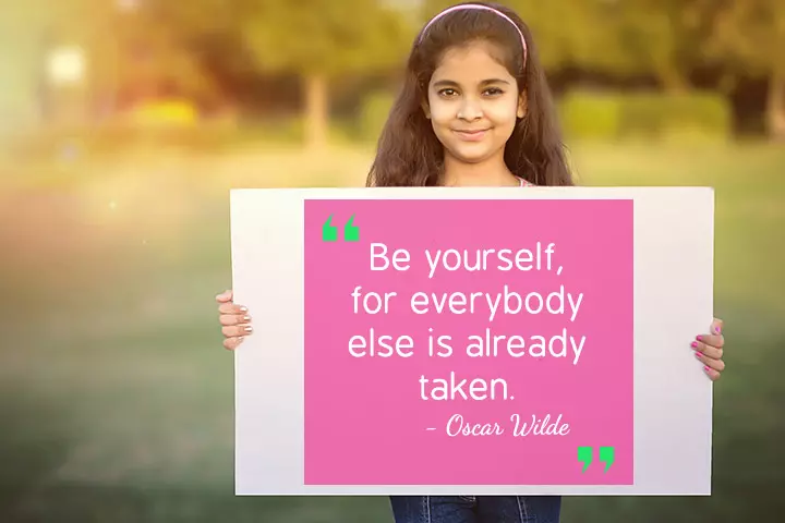 Be your real self, positive thought for the day quotes for kids