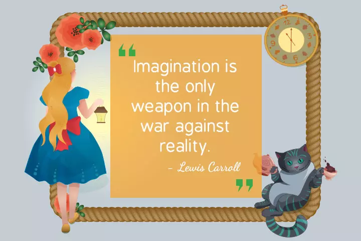 Imagination as a weapon, positive thought for the day quotes for kids