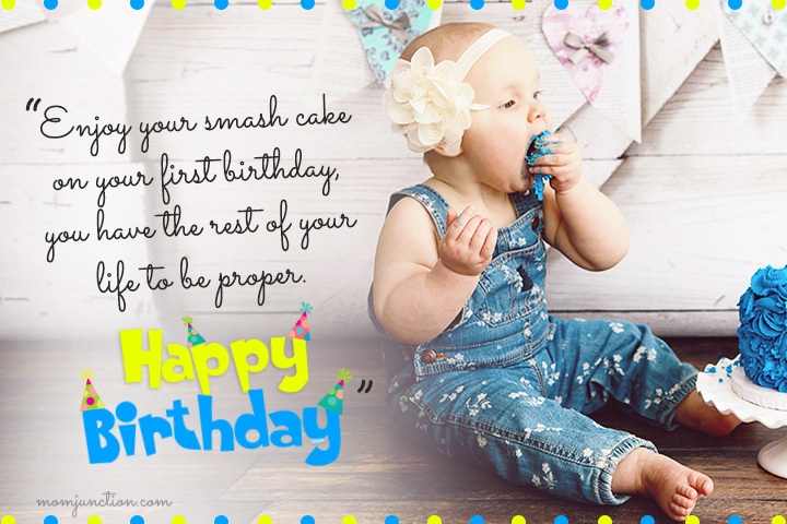 Enjoy your smash cake on your first birthday