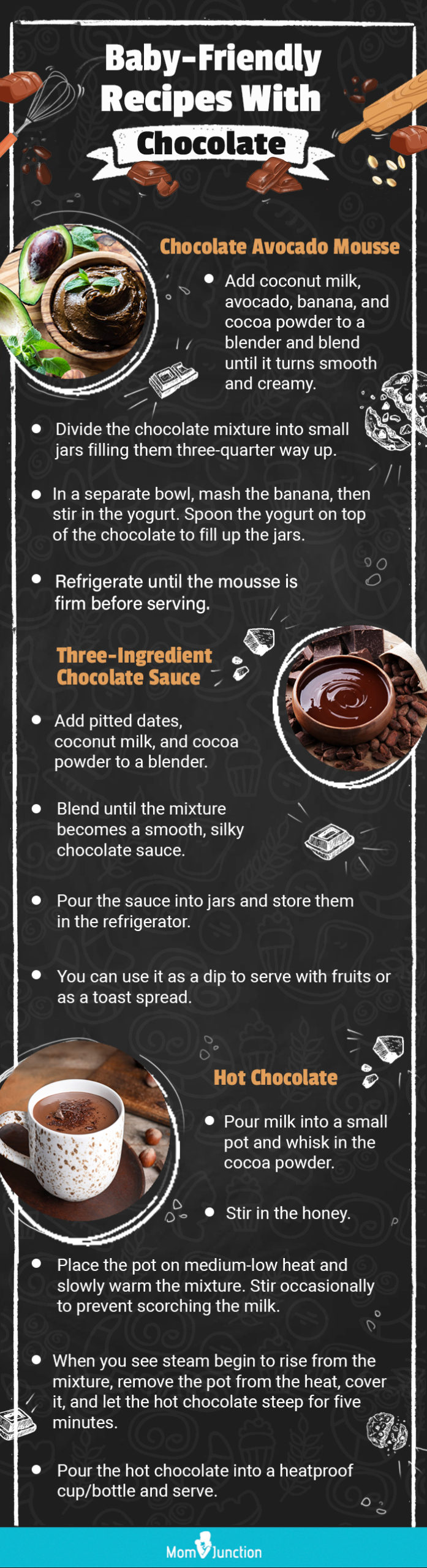 recipes with chocolate for babies (infographic)