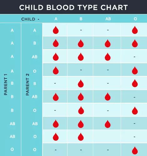 Blood Group Chart Parent Child