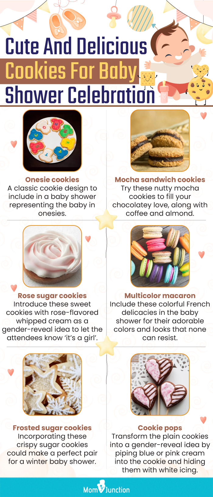 Cute And Delicious Cookies For Baby Shower Celebration (infographic)