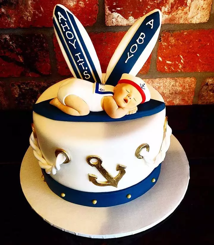 Ahoy, it's a boy cake