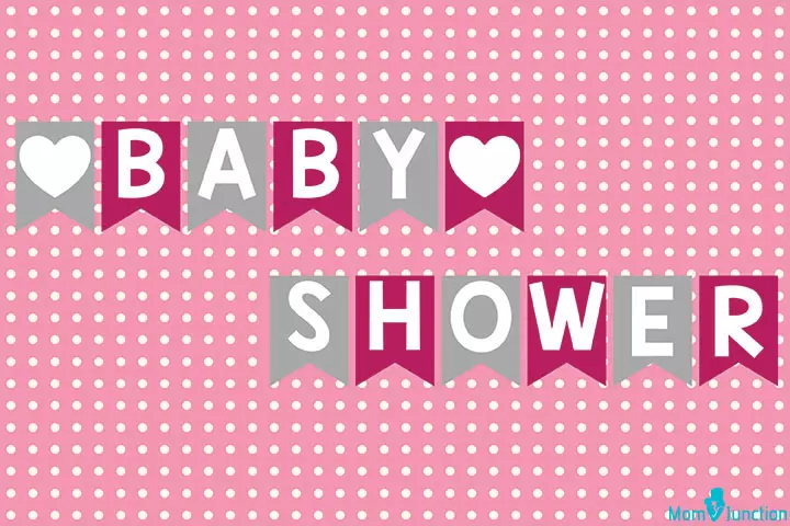 Baby shower banner With Heart