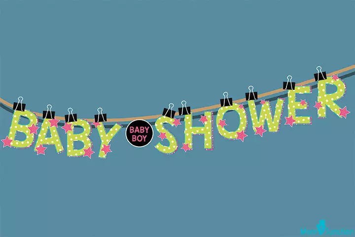 Blue baby shower banner Idea