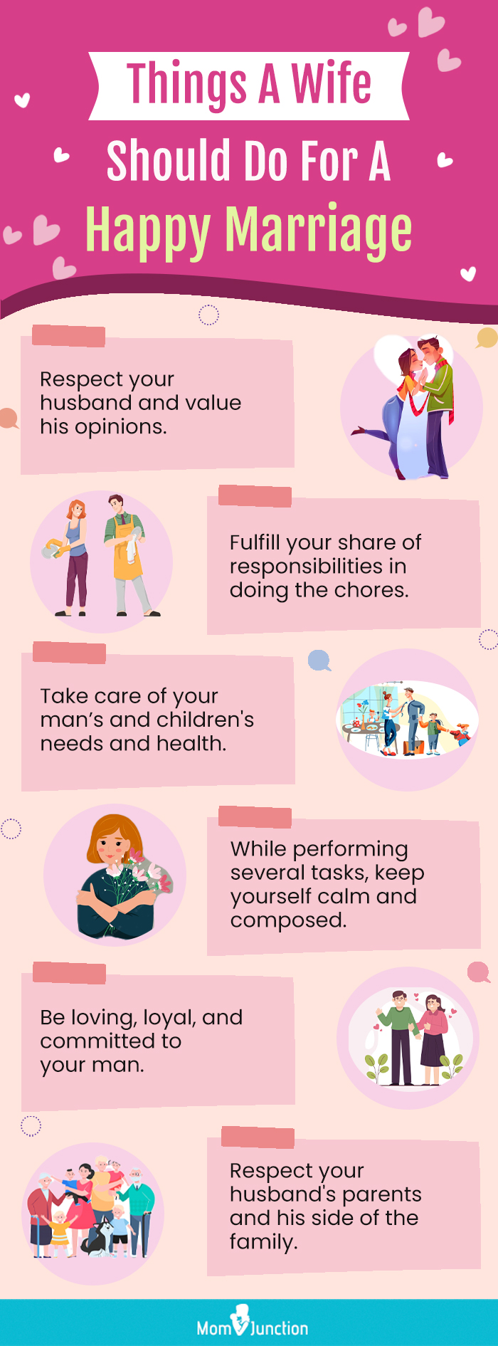 things a wife should do for a happy marriage (infographic)