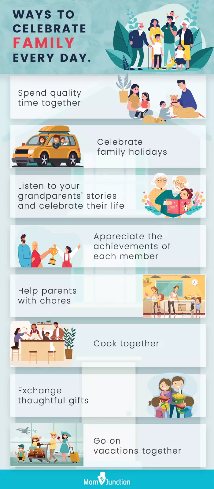 ways to celebrate family every day (infographic)