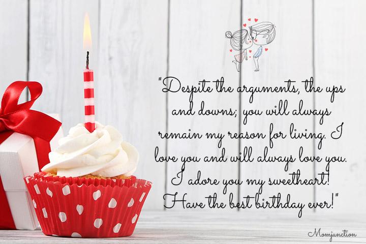 I adore you, my sweetheart birthday wishes for husband